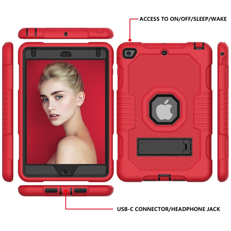 Contrast Color Robot Shockproof Silicone + PC Protective Case with Holder For iPad mini 5 & 4