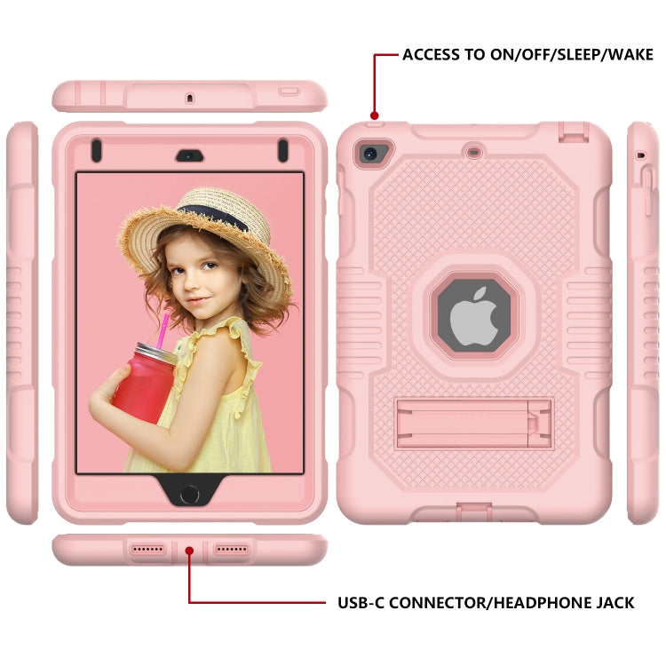 Contrast Color Robot Shockproof Silicone + PC Protective Case with Holder For iPad mini 5 & 4