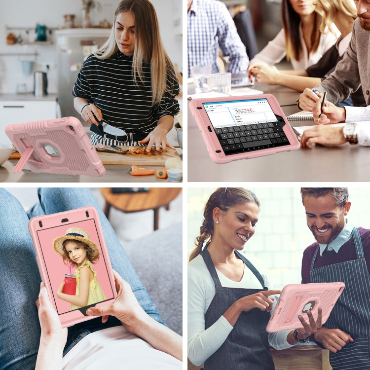 Contrast Color Robot Shockproof Silicone + PC Protective Case with Holder For iPad mini 5 & 4