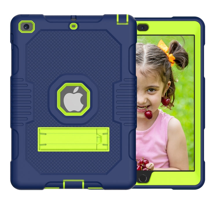 Contrast Color Robot Shockproof Silicone + PC Protective Case with Holder For iPad 9.7 (2017/2018)