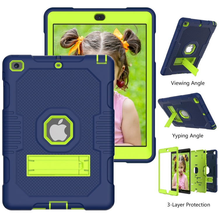 Contrast Color Robot Shockproof Silicone + PC Protective Case with Holder For iPad 9.7 (2017/2018)