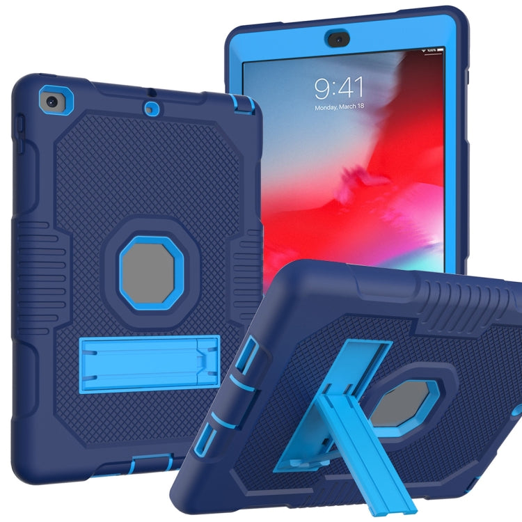 Contrast Color Robot Shockproof Silicone + PC Protective Case with Holder For iPad 9.7 (2017/2018)