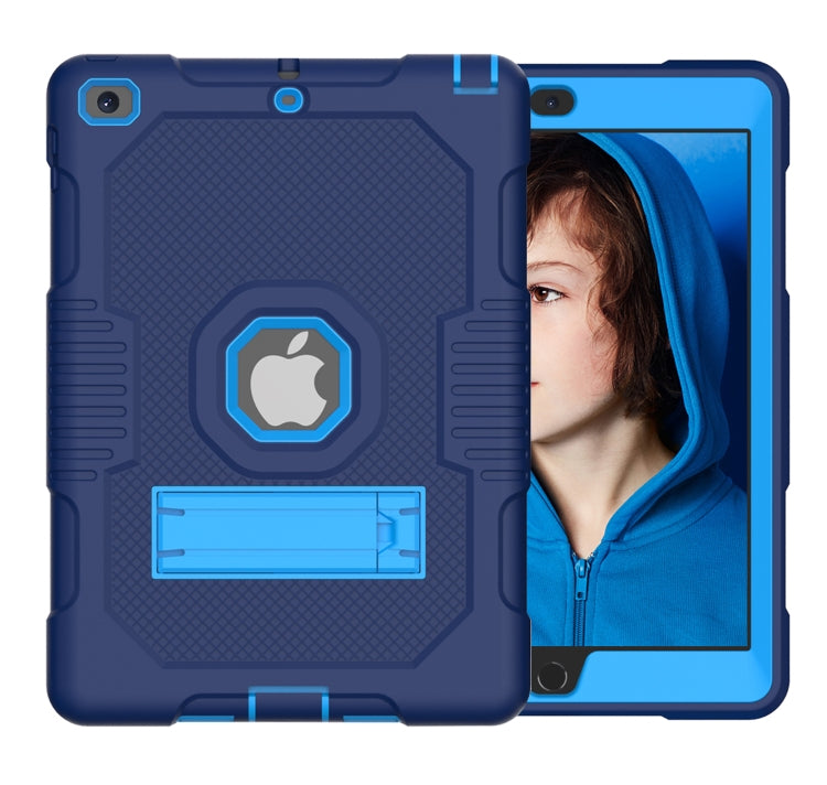 Contrast Color Robot Shockproof Silicone + PC Protective Case with Holder For iPad 9.7 (2017/2018)