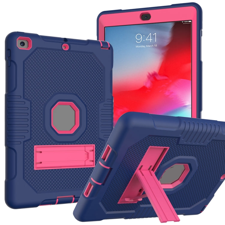 Contrast Color Robot Shockproof Silicone + PC Protective Case with Holder For iPad 9.7 (2017/2018)
