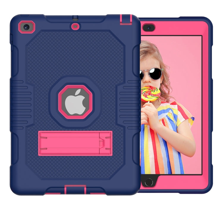 Contrast Color Robot Shockproof Silicone + PC Protective Case with Holder For iPad 9.7 (2017/2018)