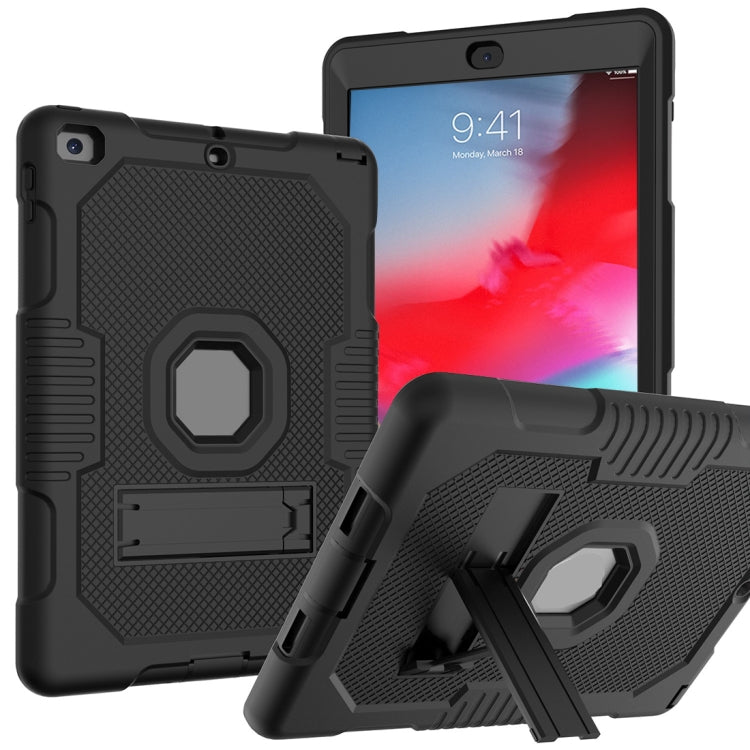 Contrast Color Robot Shockproof Silicone + PC Protective Case with Holder For iPad 9.7 (2017/2018)