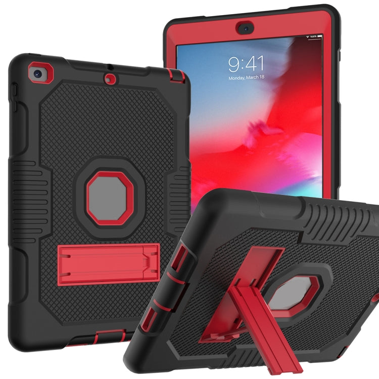 Contrast Color Robot Shockproof Silicone + PC Protective Case with Holder For iPad 9.7 (2017/2018)