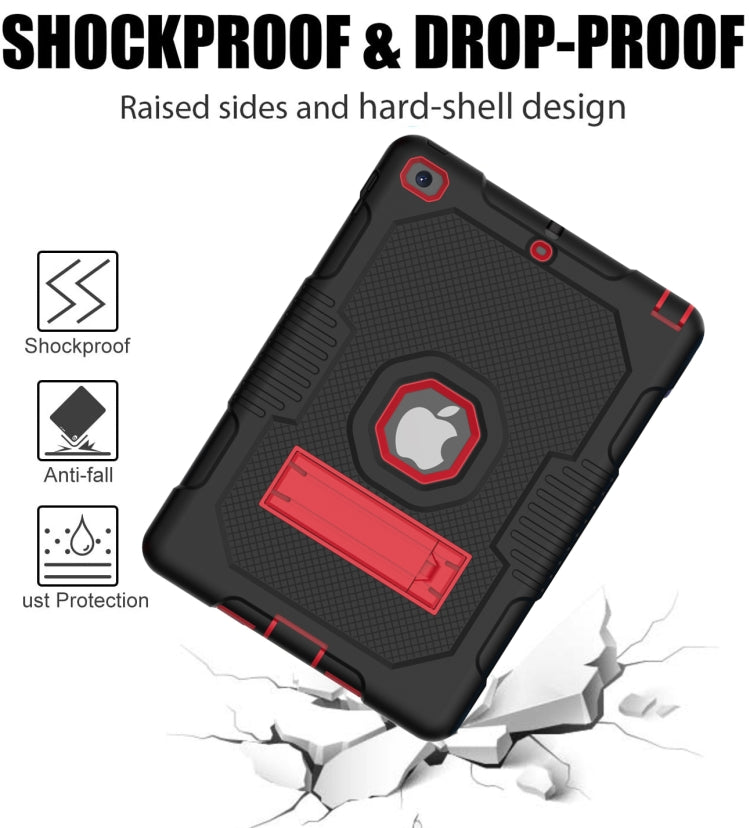 Contrast Color Robot Shockproof Silicone + PC Protective Case with Holder For iPad 9.7 (2017/2018)