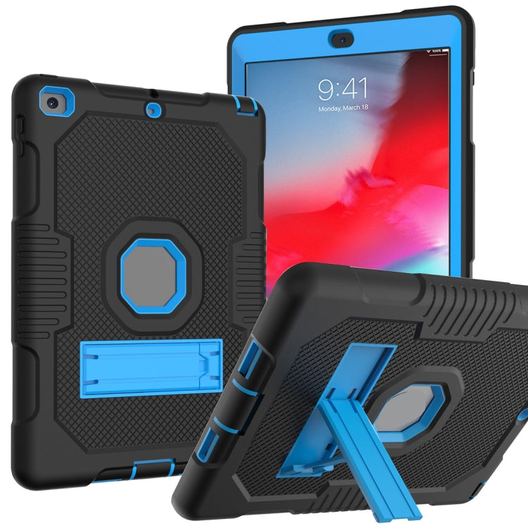 Contrast Color Robot Shockproof Silicone + PC Protective Case with Holder For iPad 9.7 (2017/2018)
