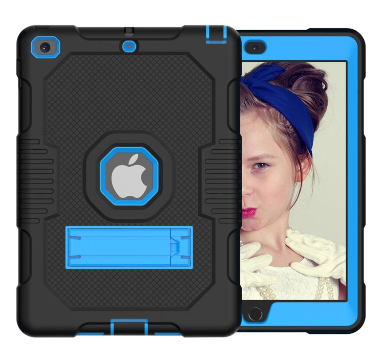 Contrast Color Robot Shockproof Silicone + PC Protective Case with Holder For iPad 9.7 (2017/2018)