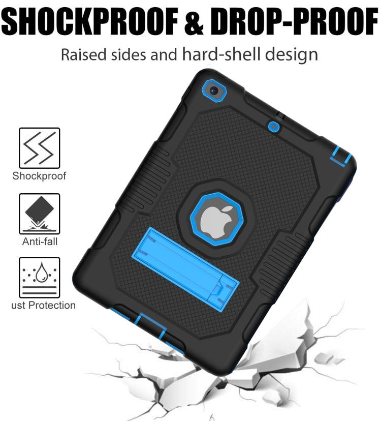 Contrast Color Robot Shockproof Silicone + PC Protective Case with Holder For iPad 9.7 (2017/2018)