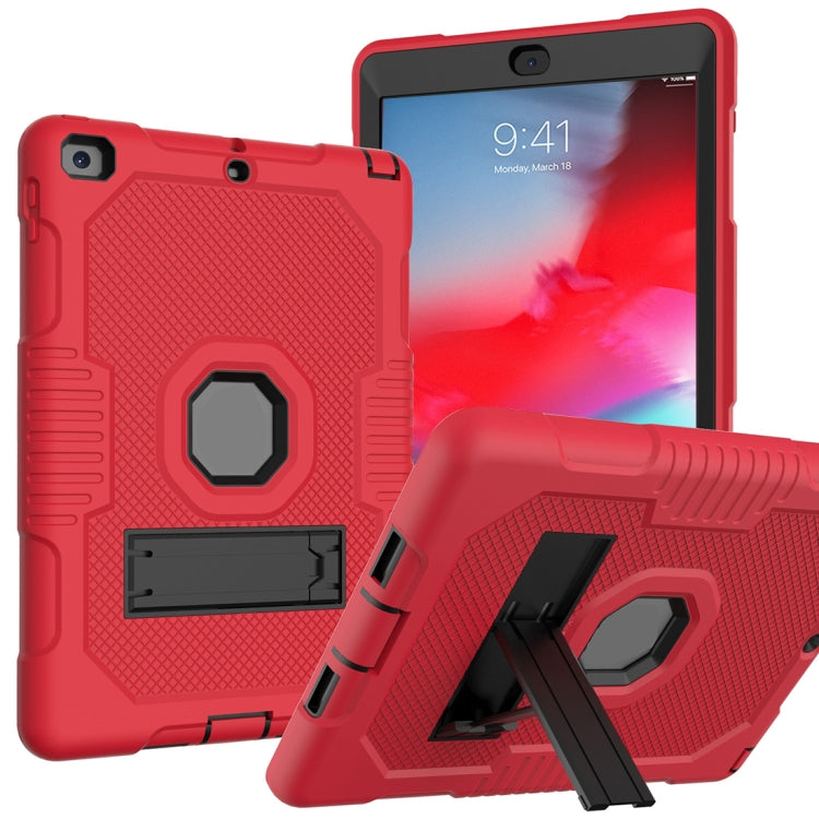 Contrast Color Robot Shockproof Silicone + PC Protective Case with Holder For iPad 9.7 (2017/2018)