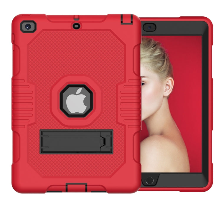 Contrast Color Robot Shockproof Silicone + PC Protective Case with Holder For iPad 9.7 (2017/2018)