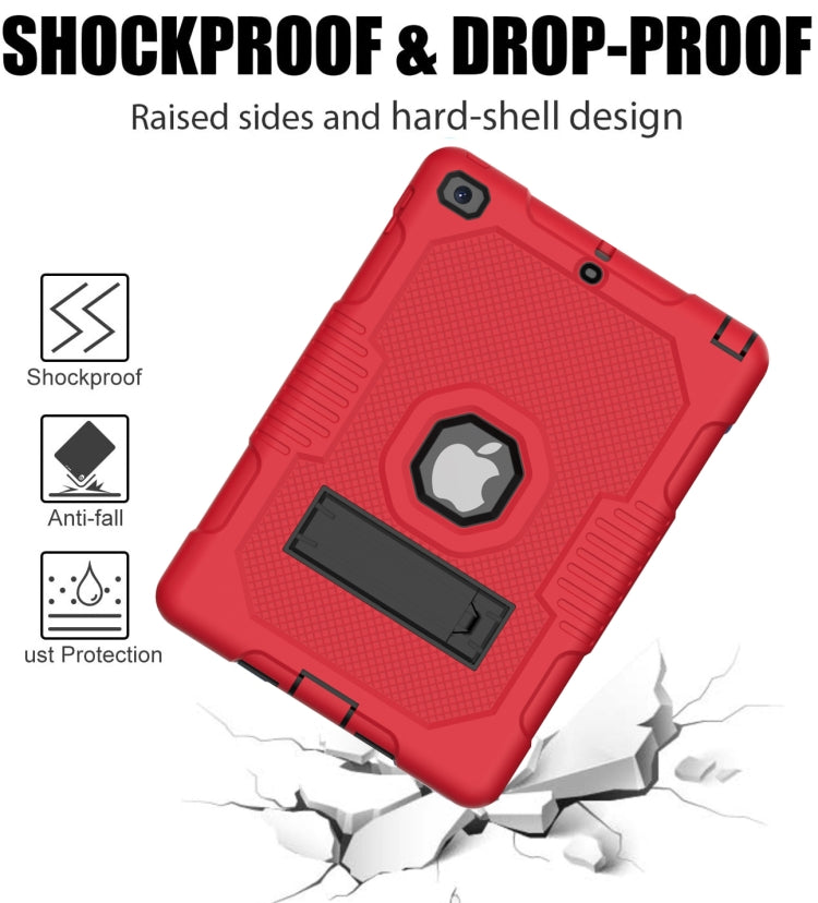 Contrast Color Robot Shockproof Silicone + PC Protective Case with Holder For iPad 9.7 (2017/2018)
