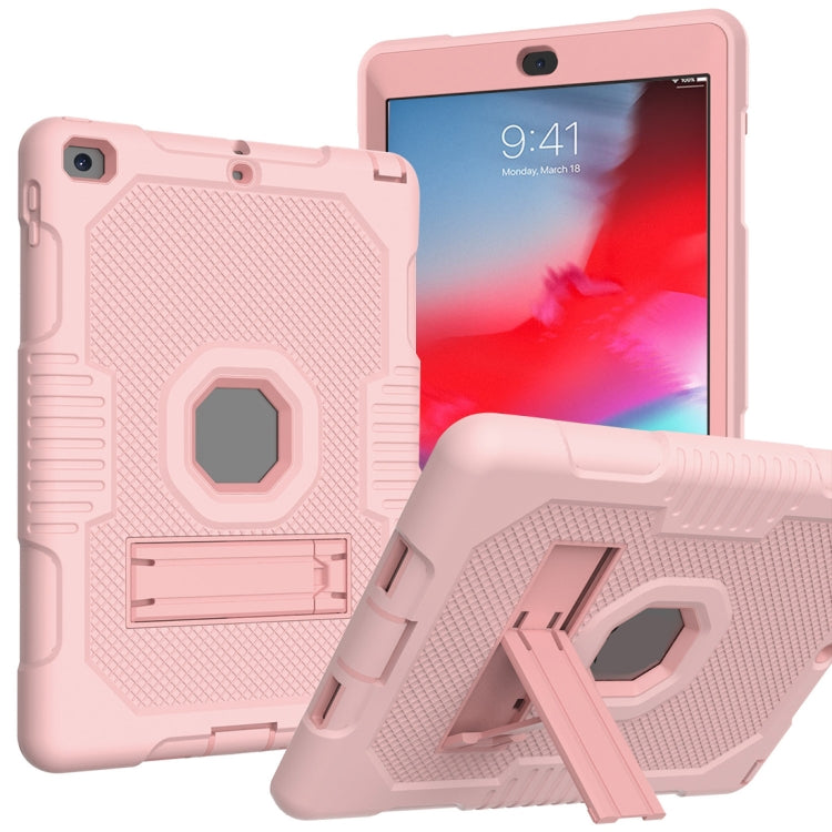 Contrast Color Robot Shockproof Silicone + PC Protective Case with Holder For iPad 9.7 (2017/2018)