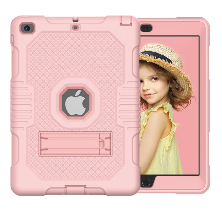 Contrast Color Robot Shockproof Silicone + PC Protective Case with Holder For iPad 9.7 (2017/2018)