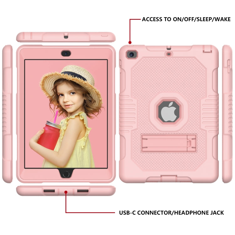 Contrast Color Robot Shockproof Silicone + PC Protective Case with Holder For iPad 9.7 (2017/2018)