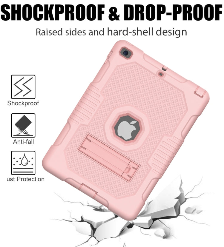 Contrast Color Robot Shockproof Silicone + PC Protective Case with Holder For iPad 9.7 (2017/2018)