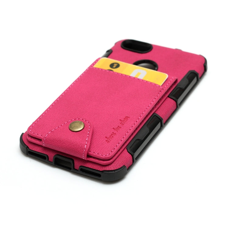 For Huawei P9 lite mini Cloth Texture + TPU Shockproof Protective Case with Vertical Flip Card Slots