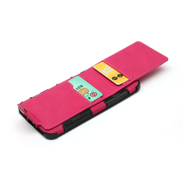 For Huawei P9 lite mini Cloth Texture + TPU Shockproof Protective Case with Vertical Flip Card Slots