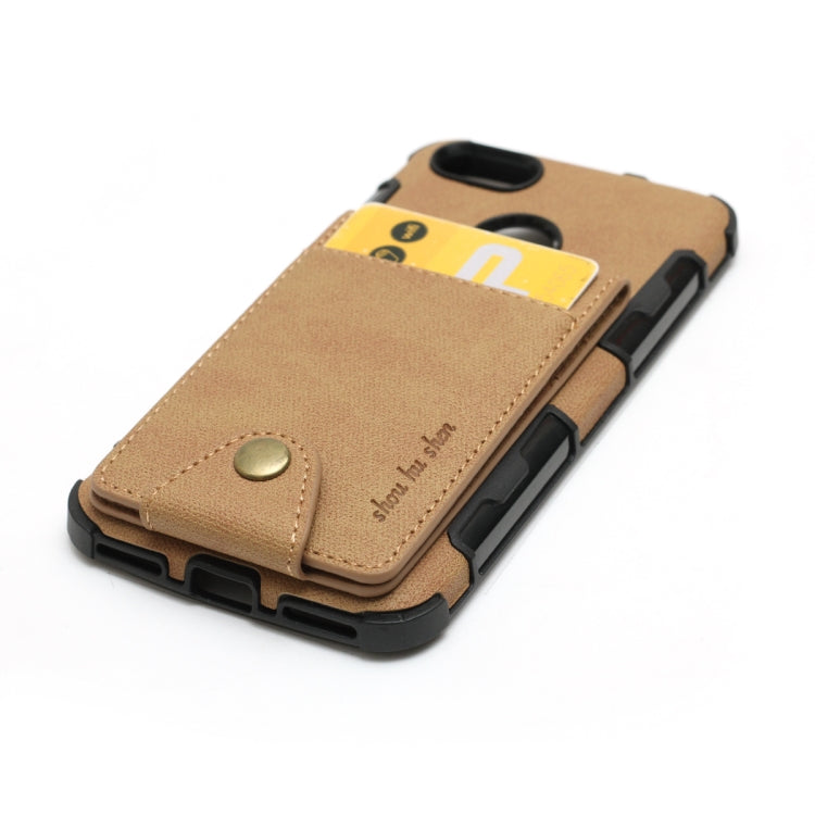 For Huawei P9 lite mini Cloth Texture + TPU Shockproof Protective Case with Vertical Flip Card Slots