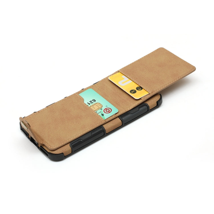 For Huawei P9 lite mini Cloth Texture + TPU Shockproof Protective Case with Vertical Flip Card Slots
