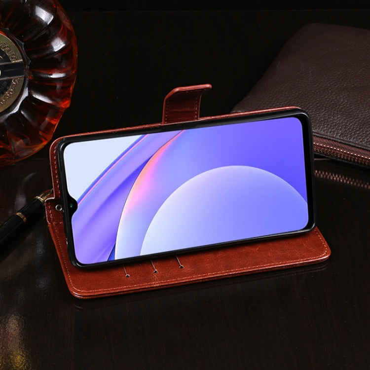 For Xiaomi Redmi 9T idewei Crazy Horse Texture Horizontal Flip Leather Case with Holder & Card Slots & Wallet