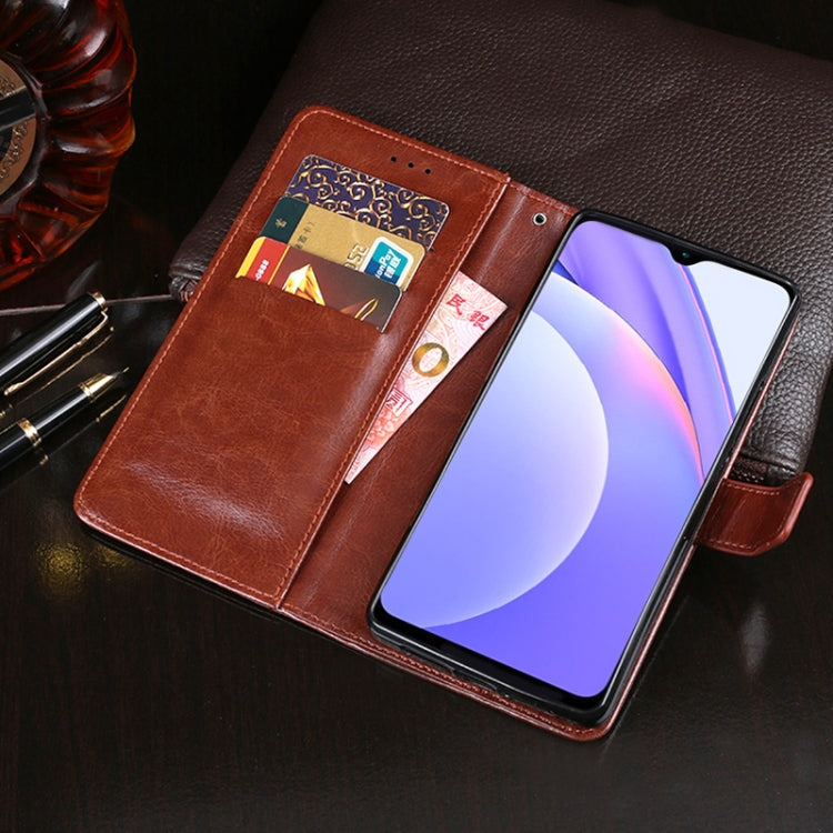 For Xiaomi Redmi 9T idewei Crazy Horse Texture Horizontal Flip Leather Case with Holder & Card Slots & Wallet