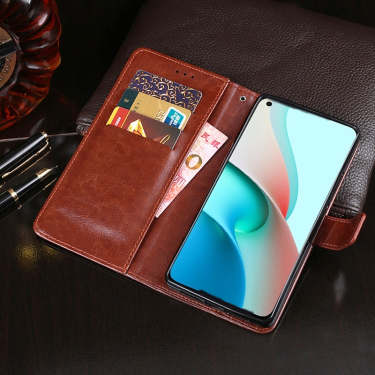 For Xiaomi Redmi Note 9T 5G idewei Crazy Horse Texture Horizontal Flip Leather Case with Holder & Card Slots & Wallet