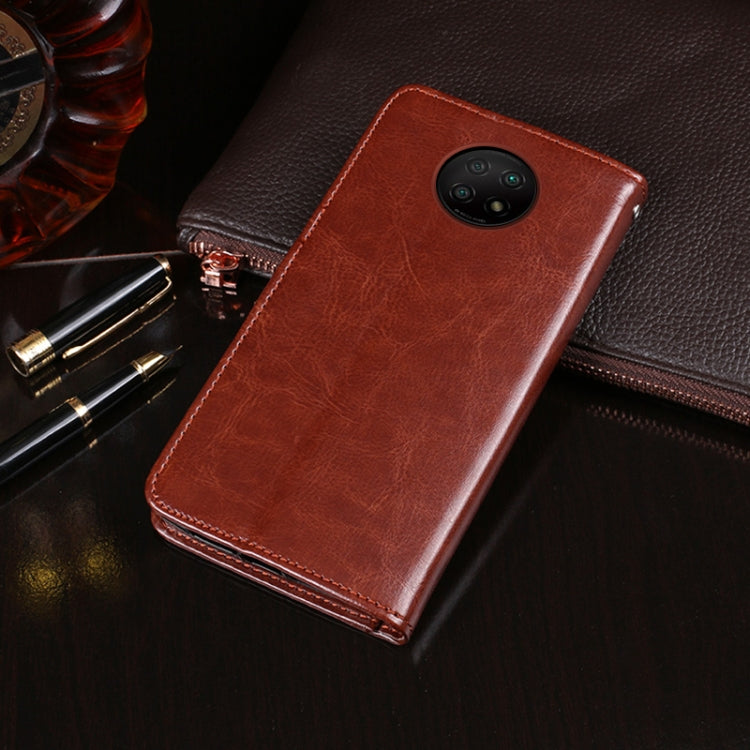 For Xiaomi Redmi Note 9T 5G idewei Crazy Horse Texture Horizontal Flip Leather Case with Holder & Card Slots & Wallet