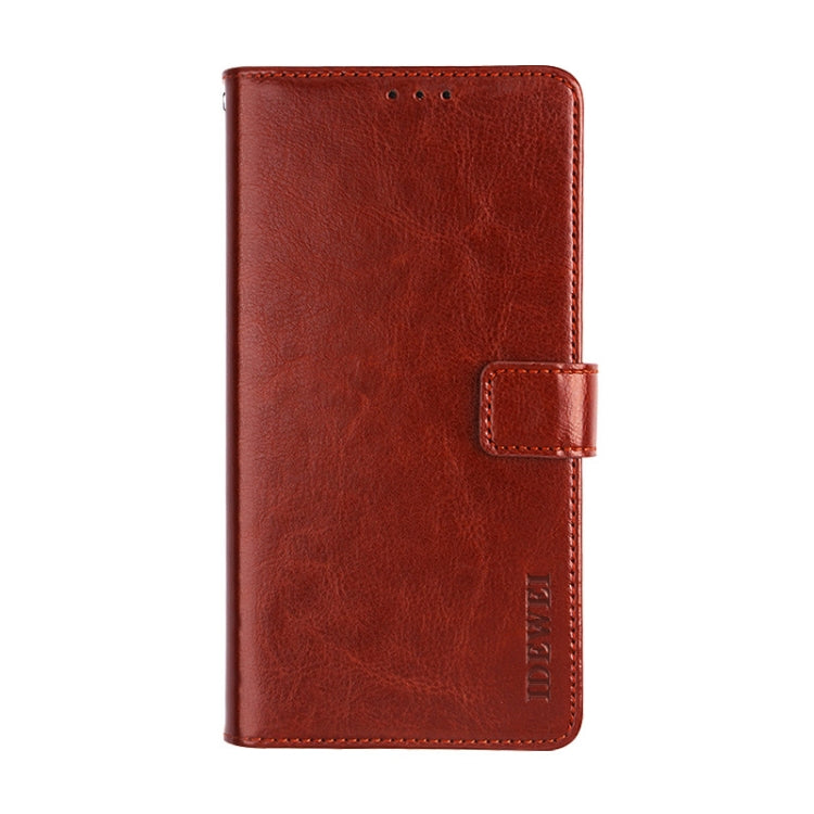 For Xiaomi Mi 10i 5G idewei Crazy Horse Texture Horizontal Flip Leather Case with Holder & Card Slots & Wallet