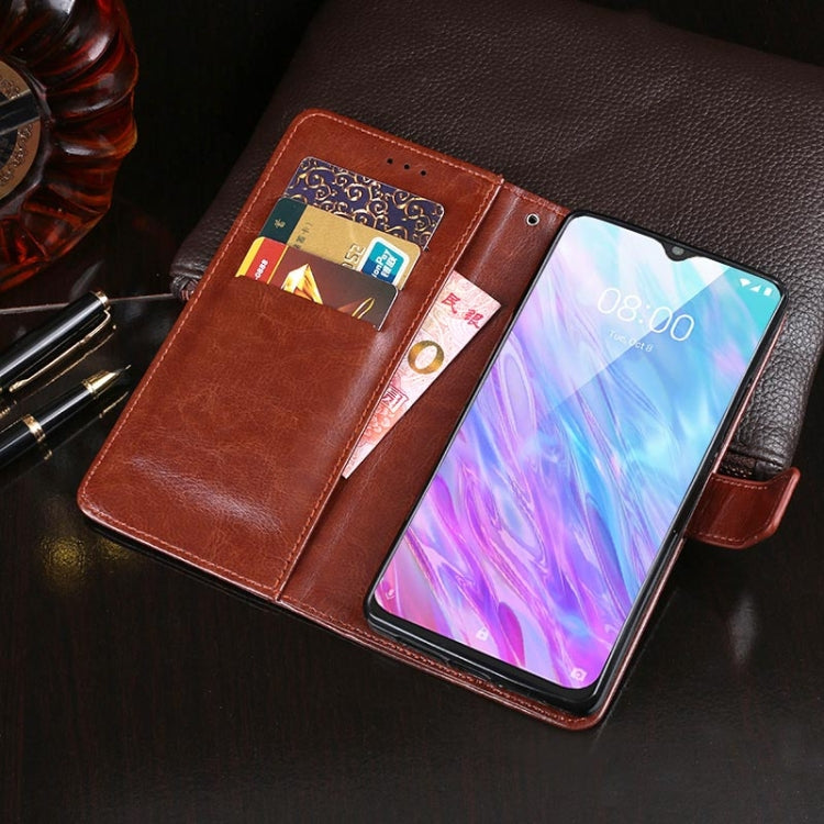 For ZTE Zmax 10 idewei Crazy Horse Texture Horizontal Flip Leather Case with Holder & Card Slots & Wallet