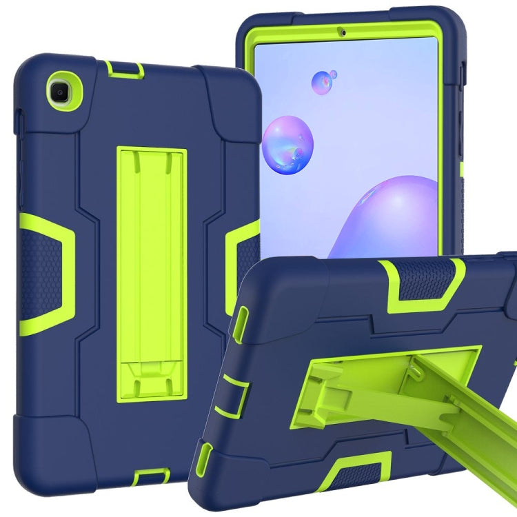For Samsung Galaxy Tab A 8.4 (2020) T307 Contrast Color Robot Shockproof Silicon + PC Protective Case with Holder
