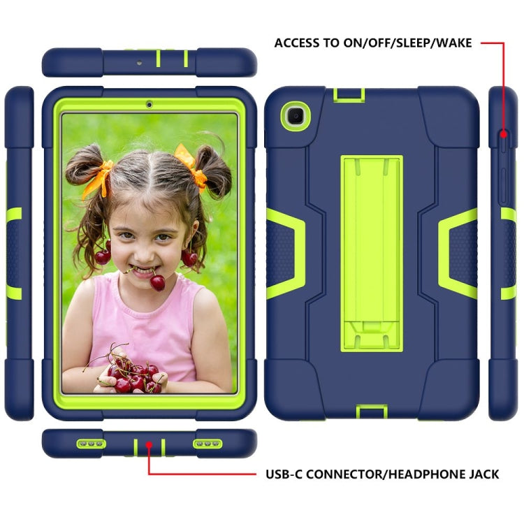 For Samsung Galaxy Tab A 8.4 (2020) T307 Contrast Color Robot Shockproof Silicon + PC Protective Case with Holder