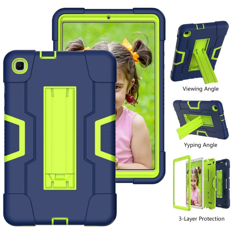 For Samsung Galaxy Tab A 8.4 (2020) T307 Contrast Color Robot Shockproof Silicon + PC Protective Case with Holder