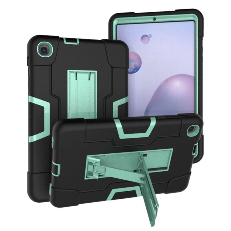 For Samsung Galaxy Tab A 8.4 (2020) T307 Contrast Color Robot Shockproof Silicon + PC Protective Case with Holder