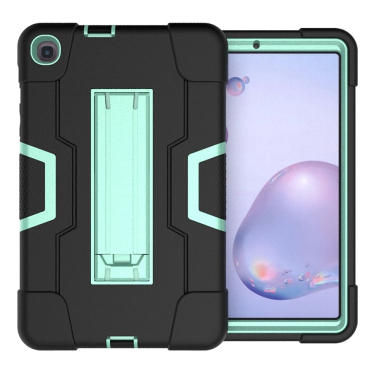 For Samsung Galaxy Tab A 8.4 (2020) T307 Contrast Color Robot Shockproof Silicon + PC Protective Case with Holder
