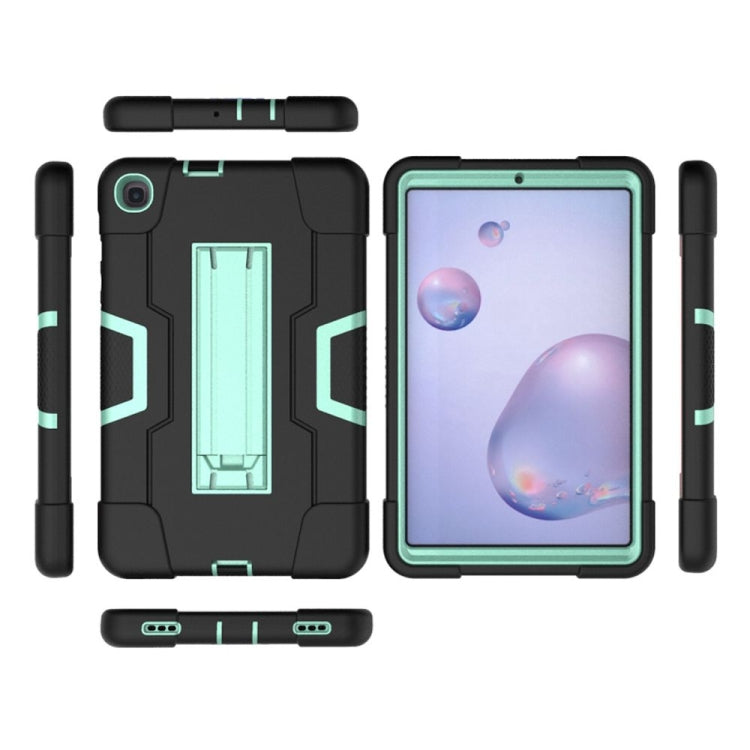 For Samsung Galaxy Tab A 8.4 (2020) T307 Contrast Color Robot Shockproof Silicon + PC Protective Case with Holder
