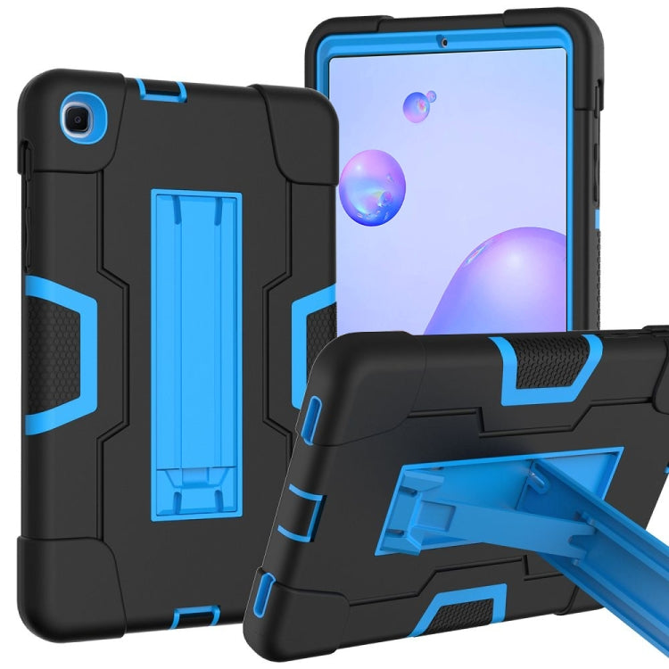 For Samsung Galaxy Tab A 8.4 (2020) T307 Contrast Color Robot Shockproof Silicon + PC Protective Case with Holder