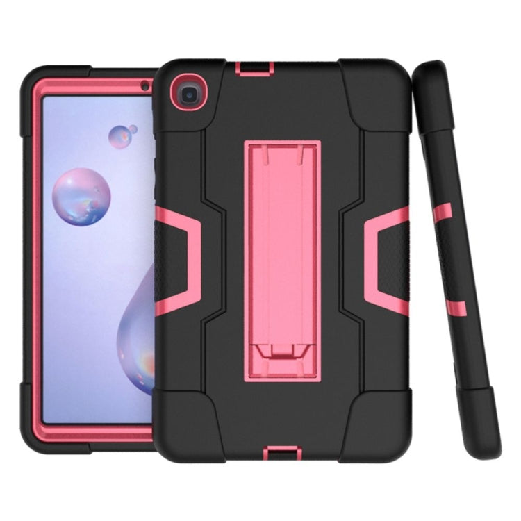 For Samsung Galaxy Tab A 8.4 (2020) T307 Contrast Color Robot Shockproof Silicon + PC Protective Case with Holder