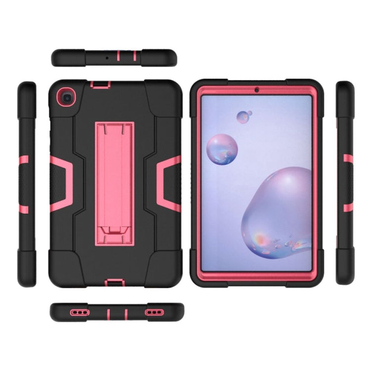 For Samsung Galaxy Tab A 8.4 (2020) T307 Contrast Color Robot Shockproof Silicon + PC Protective Case with Holder