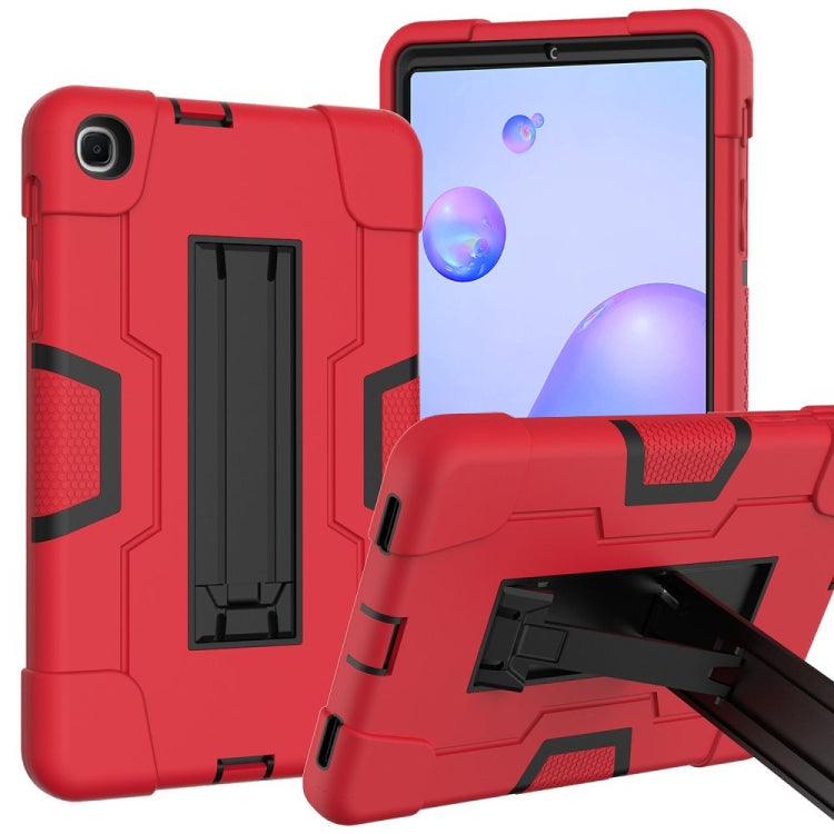For Samsung Galaxy Tab A 8.4 (2020) T307 Contrast Color Robot Shockproof Silicon + PC Protective Case with Holder