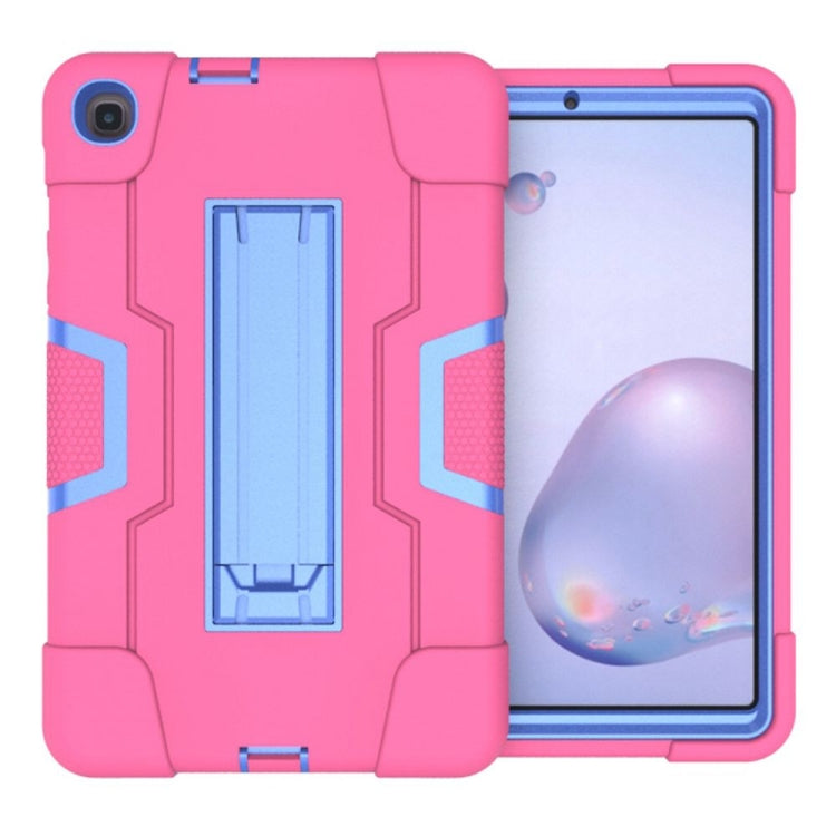 For Samsung Galaxy Tab A 8.4 (2020) T307 Contrast Color Robot Shockproof Silicon + PC Protective Case with Holder