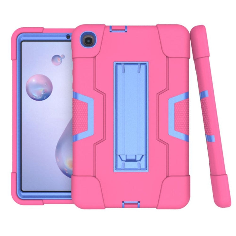For Samsung Galaxy Tab A 8.4 (2020) T307 Contrast Color Robot Shockproof Silicon + PC Protective Case with Holder