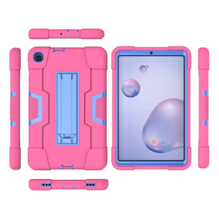 For Samsung Galaxy Tab A 8.4 (2020) T307 Contrast Color Robot Shockproof Silicon + PC Protective Case with Holder