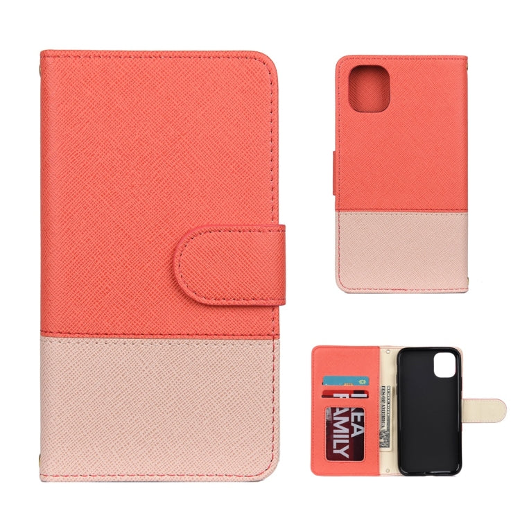 For iPhone 11 Pro Splicing Color Horizontal Flip Leather Case with Holder & Photo Frame & Card Slots & Wallet