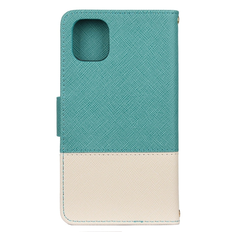 For iPhone 11 Splicing Color Horizontal Flip Leather Case with Holder & Photo Frame & Card Slots & Wallet