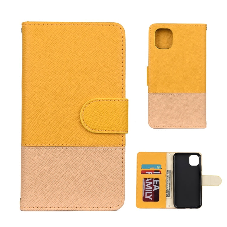 For iPhone 11 Splicing Color Horizontal Flip Leather Case with Holder & Photo Frame & Card Slots & Wallet