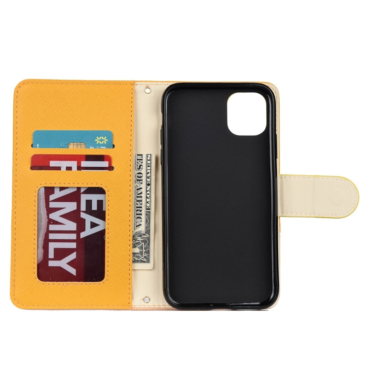 For iPhone 11 Splicing Color Horizontal Flip Leather Case with Holder & Photo Frame & Card Slots & Wallet