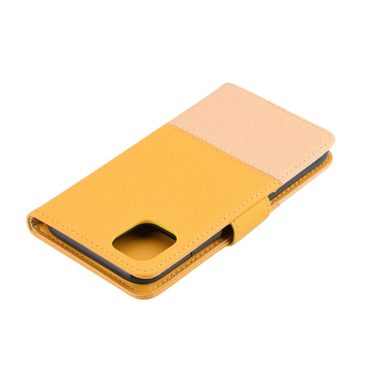 For iPhone 11 Splicing Color Horizontal Flip Leather Case with Holder & Photo Frame & Card Slots & Wallet